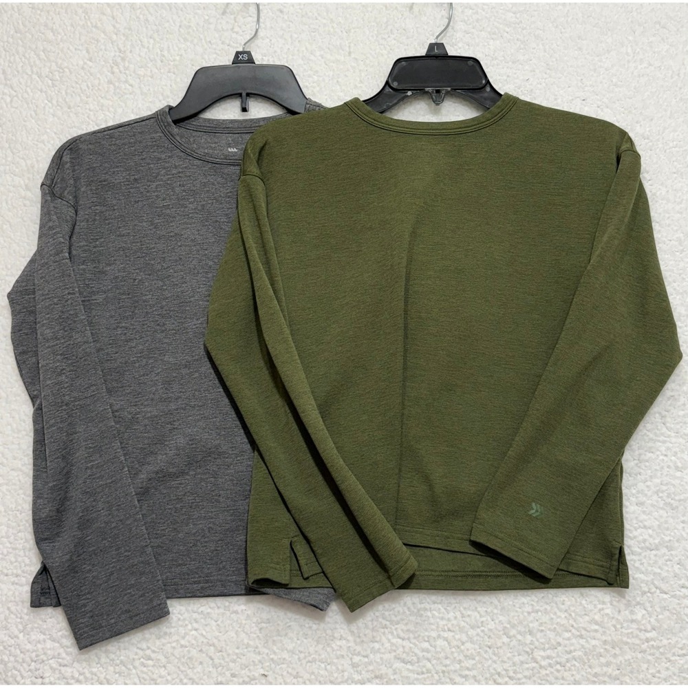 All In Motion Womens Long Sleeve Athletic Size L 10 12‎ Gray Olive Green